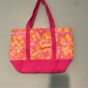 Lilly Pulitzer Pink and Orange Floral Tote